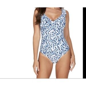 Nip Tuck Swim Petal Plunge Eva One Piece Swimsuit Size 10